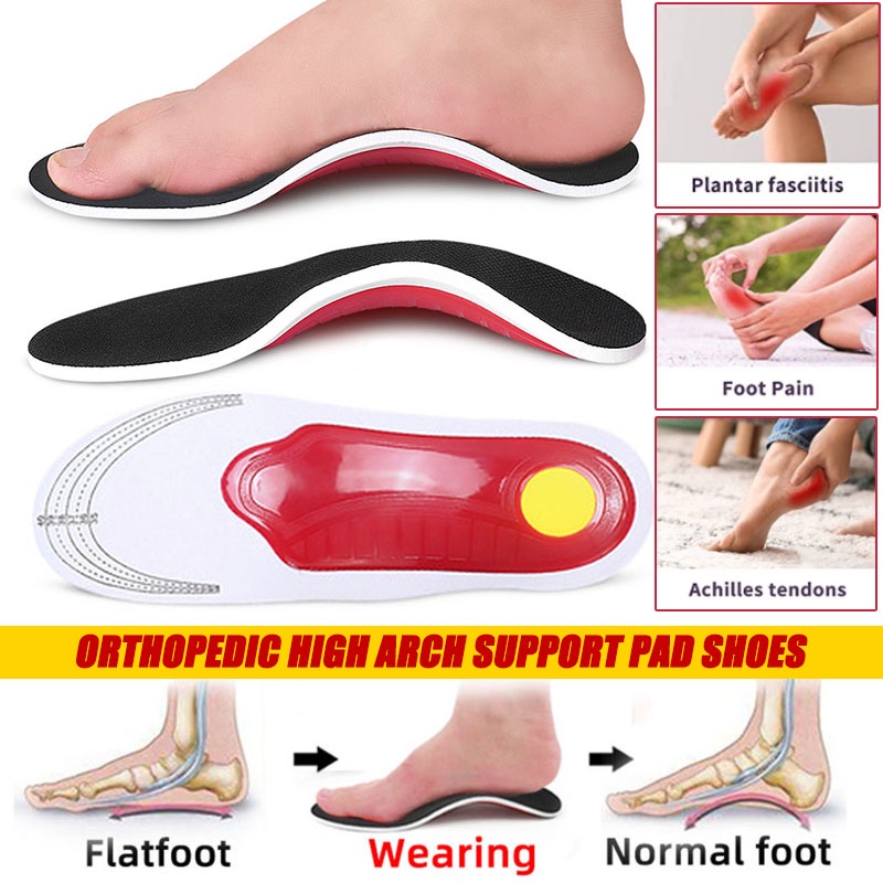 Orthopedic High Arch Support Insoles Shoes for Heel Pain Relief Pad  Orthotic Insole for arch support Men and Women Kesihatan Kaki