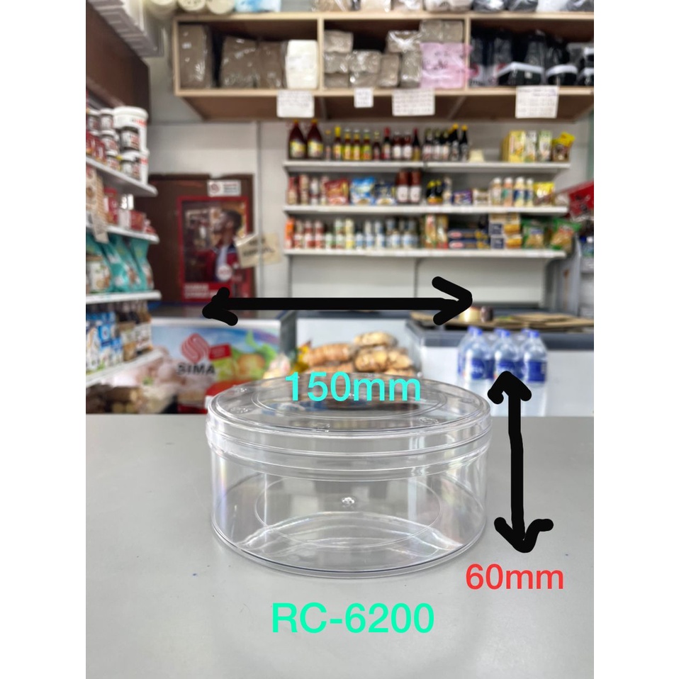 [Ready Stock]Bekas Kuih Raya Jernih Bulat/Biscuits Round PET Container ...