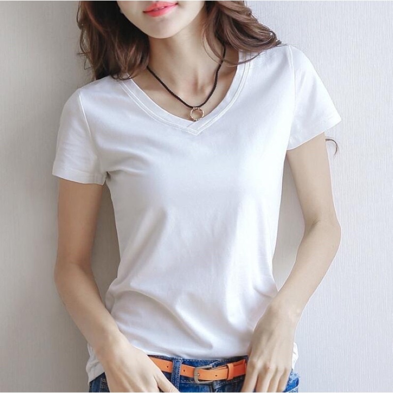 Plain white shop shirt ladies