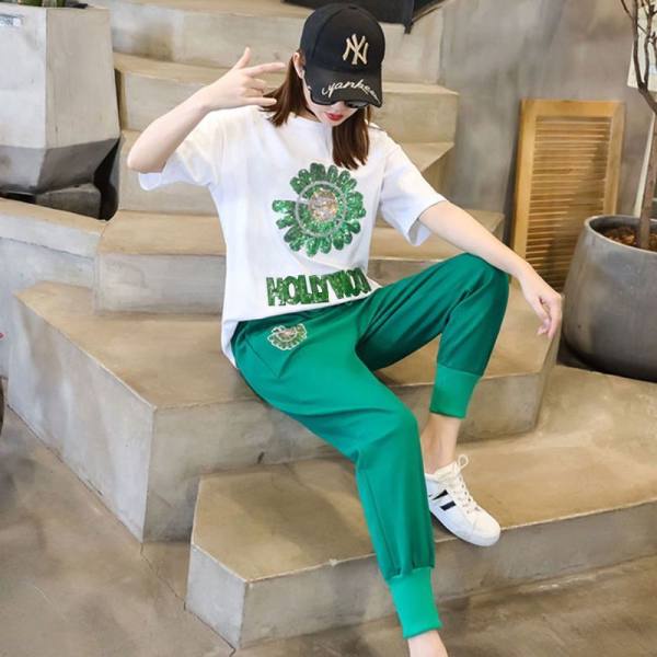 Tracksuit Jumpsuit Suit Set Women 2Pcs/Set Sports Korean Fashion