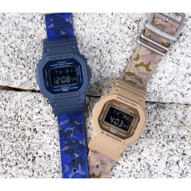 Casio G-Shock Matte Military Reversible Textile Strap DW-5600LU Series