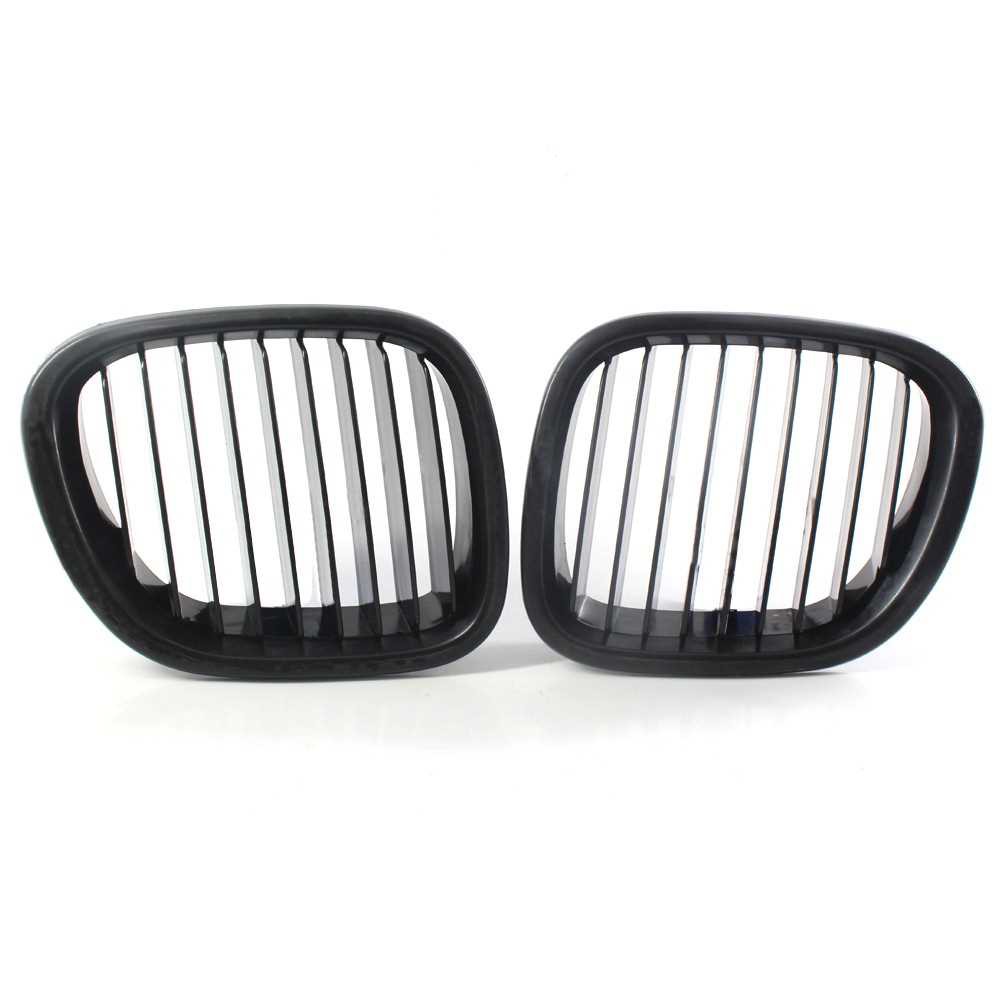 2Pcs Front Bumper Grille Matte Black Front Kidney Grilles Replacement ...