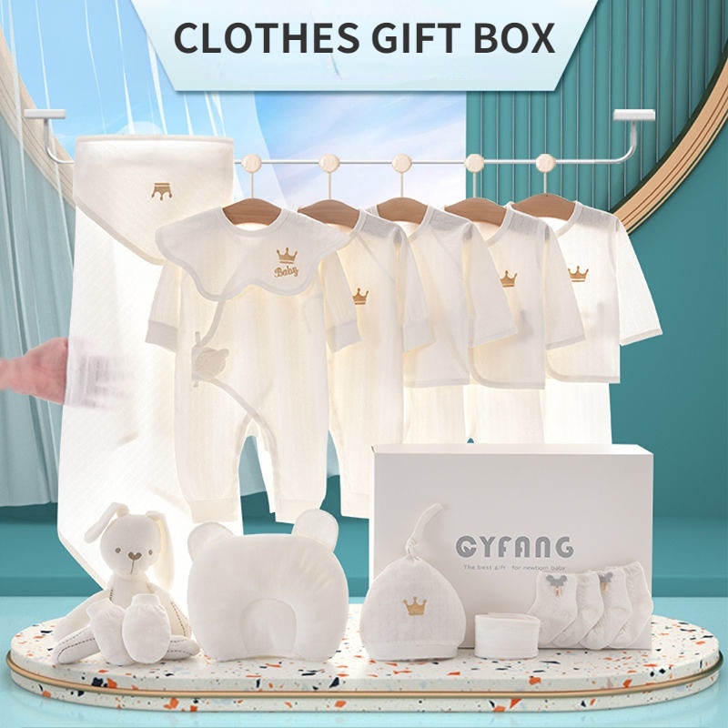 barang baby newborn,Baby clothes box set,baby gift,full moon box,cotton