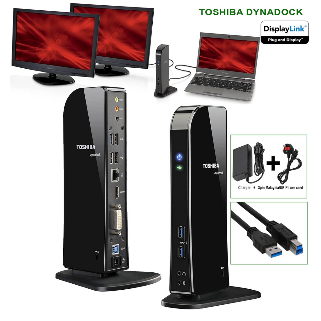 Toshiba Dynadock USB 3.0 Universal Docking Station Port Replicator for