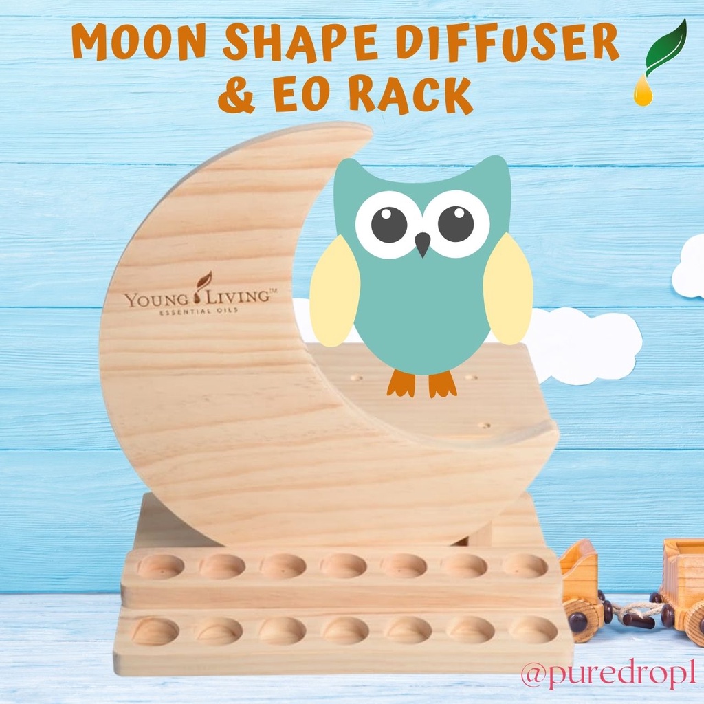 Young Living Moon Shape Diffuser Display Rack w 14 EO Holes (self ...