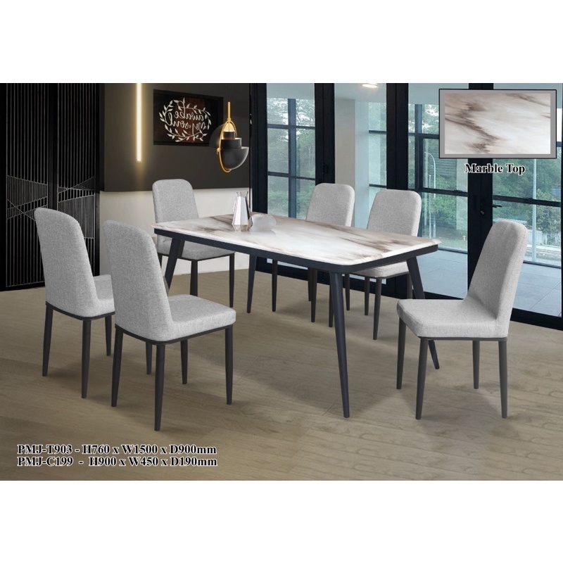 Square Marble Dining Table Sets Shopee Malaysia