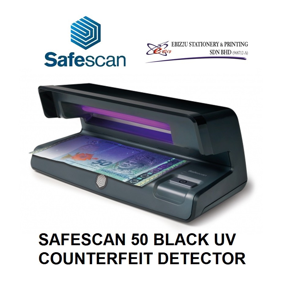 SAFESCAN 50 BLACK UV COUNTERFEIT DETECTOR Note Detector, Counterfeit ...