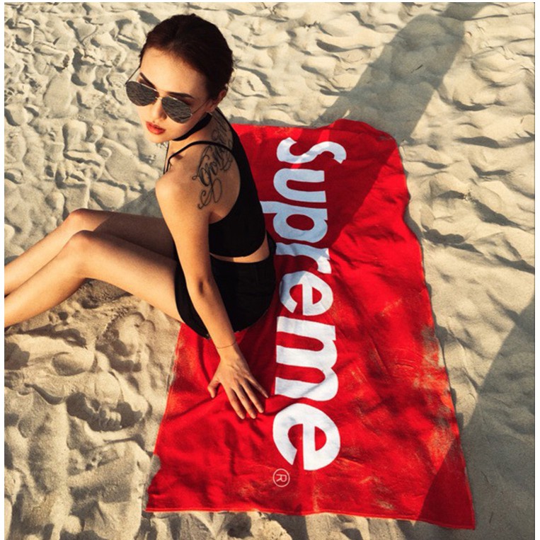 Supreme beach outlet towel red