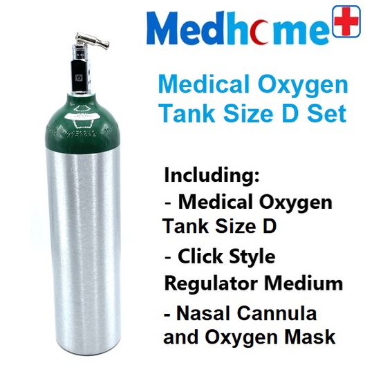 [Ready Stock] Medical Oxygen Tank/ Cylinder Aluminum Size D [400L] with