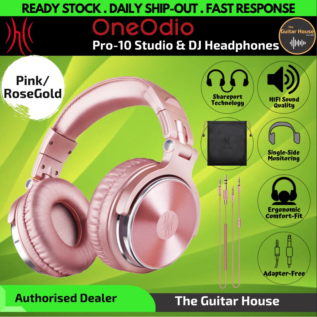 Oneodio Pro10P Studio & DJ Headphones (Pink/ Rose Gold) (Pro10