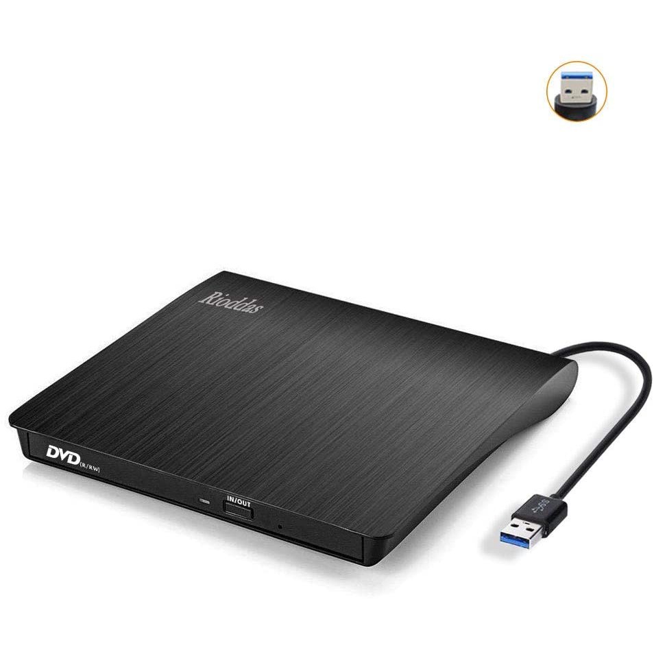 Rioddas BT638 External CD/DVD Portable Drive (USB 3.0 CD/DVD +/RW