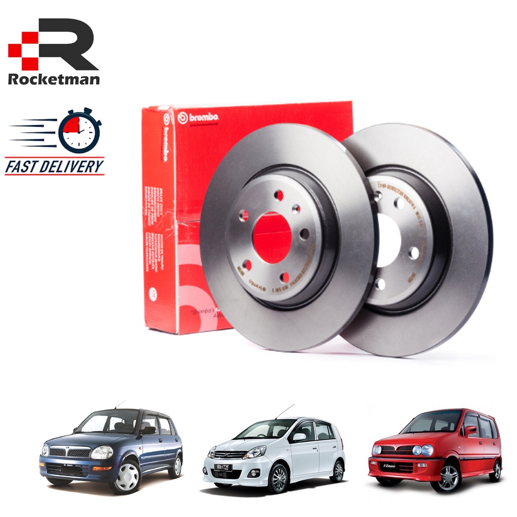 BREMBO FRONT DISC ROTOR PERODUA VIVA KELISA KENARI (1PAIR) | Shopee ...