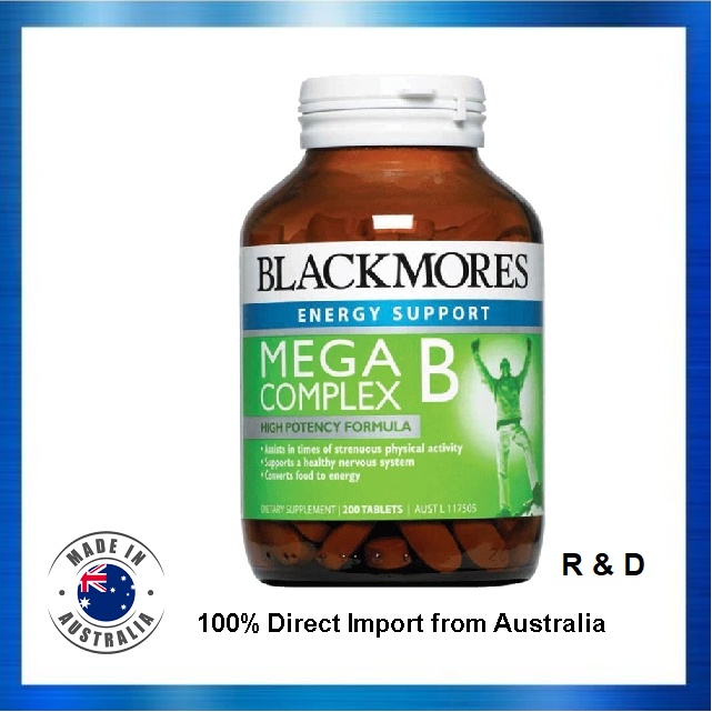 Blackmores Mega Vitamin B Complex ( 200 Tablets ) ( Made In Australia ...