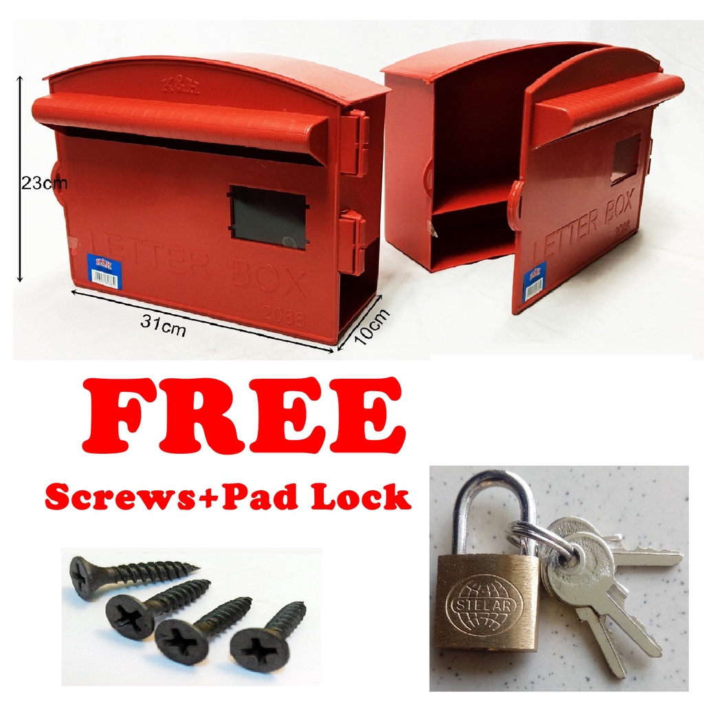 Peti Surat PVC/ PVC Post Letter Box/ Plastic Mail Box/ Mailbox with ...