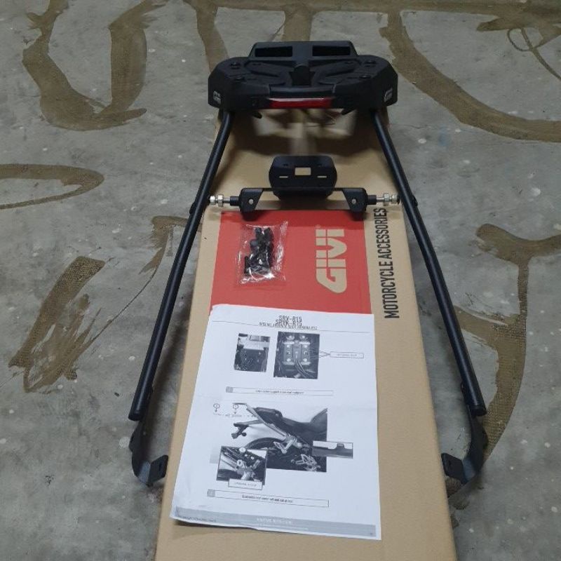 YAMAHA R15~V3 Givi Monorack Heavyduty J Rack with LED BASE PLATE Break ...
