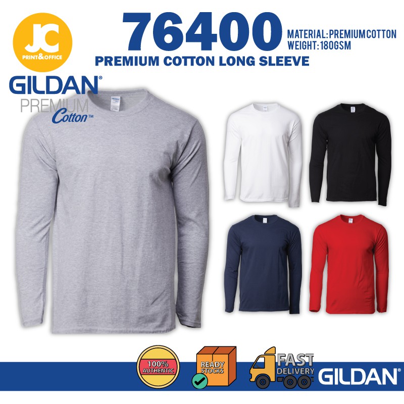 Jcp X Gildan Premium Cotton Unisex Adult Round Neck Long Sleeve T Shirt