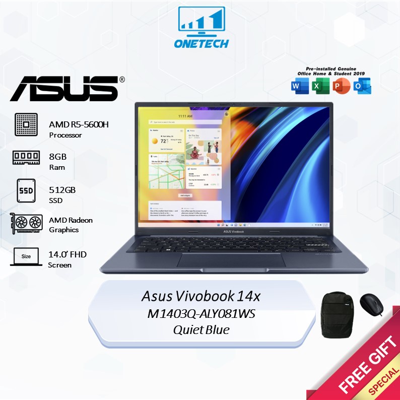 Asus Vivobook 14X M1403Q-ALY081WS ( R5-5600H/8GB/512GB NVME/14'' WUXGA ...
