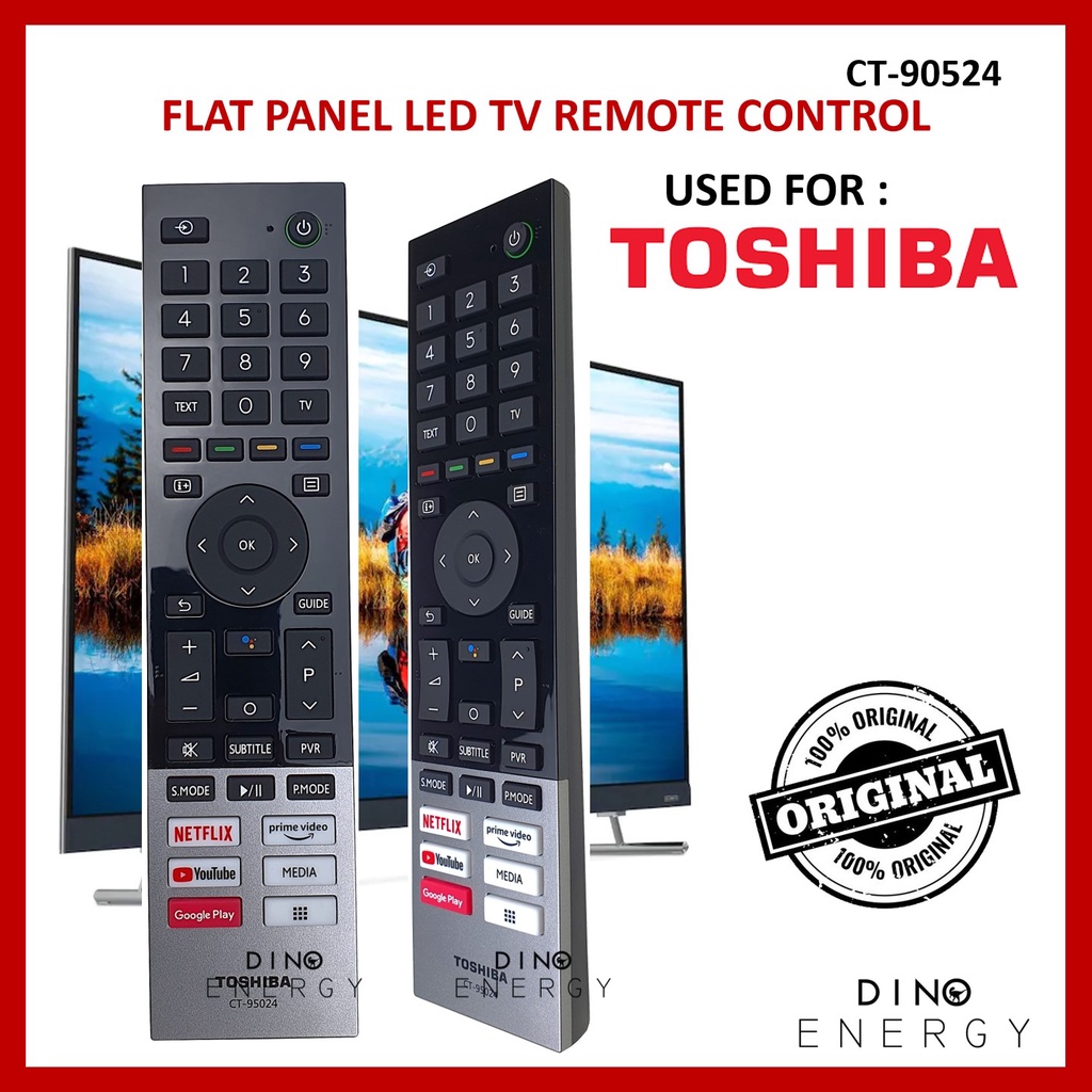 Toshiba Original Remote Control Flat Panel Led Lcd Android Smart Tv