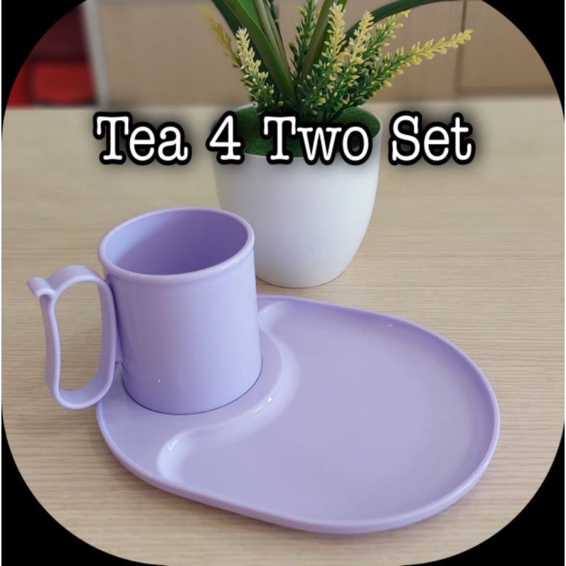 Tupperware Tea 4 Two Mug 300ml with Plate (1 set) | Shopee Malaysia