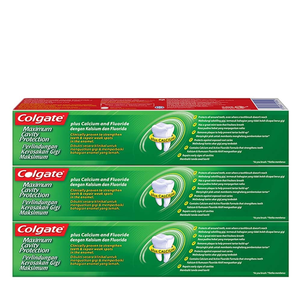 Colgate Maximum Cavity Protection Toothpaste Icy Cool Mint (175g x 3's ...