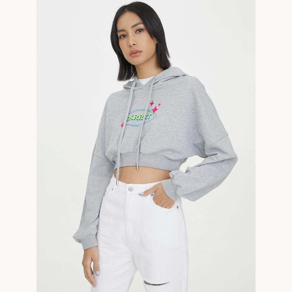 Crop top hoodie clearance shopee