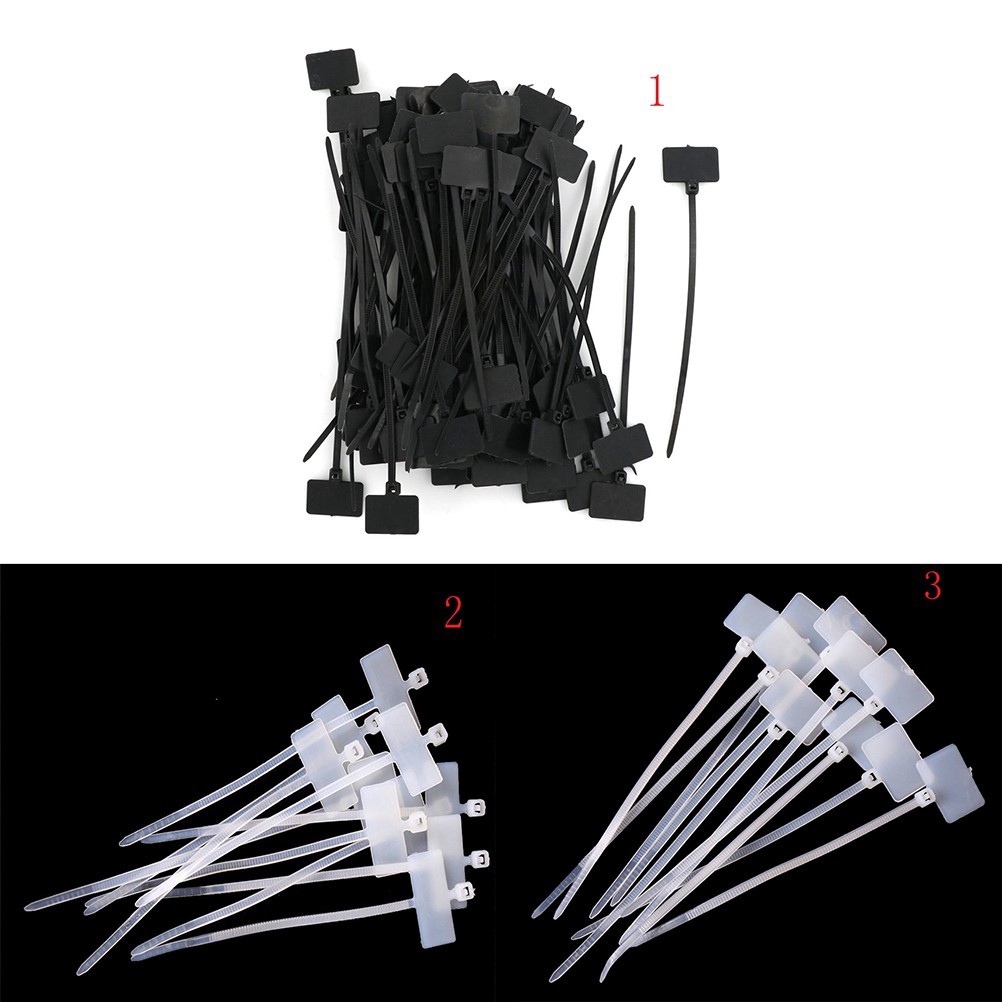 stock※100Pcs RJ45 RJ12 Wire Power Cable Label Mark Tags Self-Locking ...