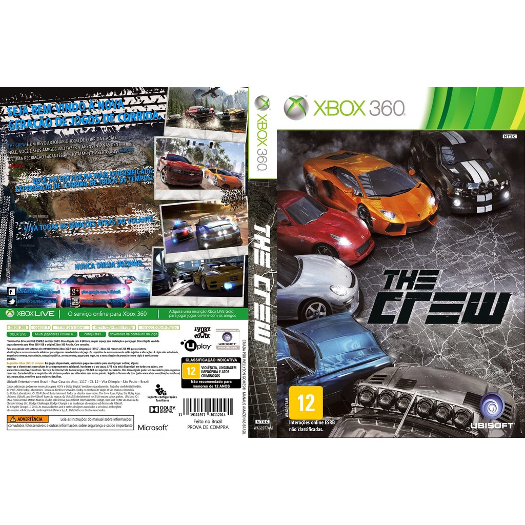 Jogos xbox 360 the crew 2