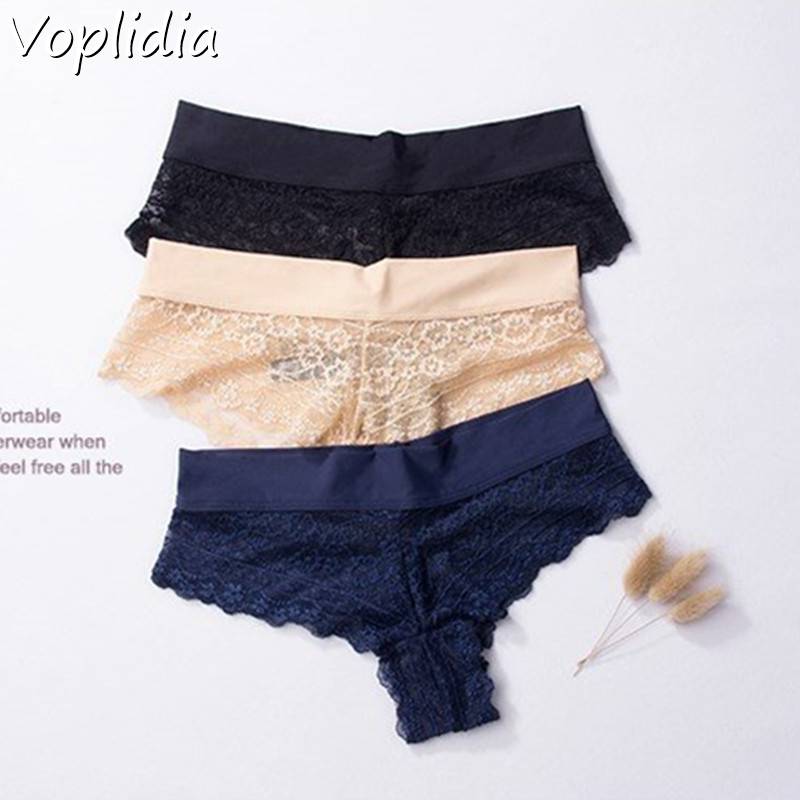 Voplidia Plus Size Underwear Women Sexy Panties Briefs Female Seamless Lace Lingerie Shopee 2139