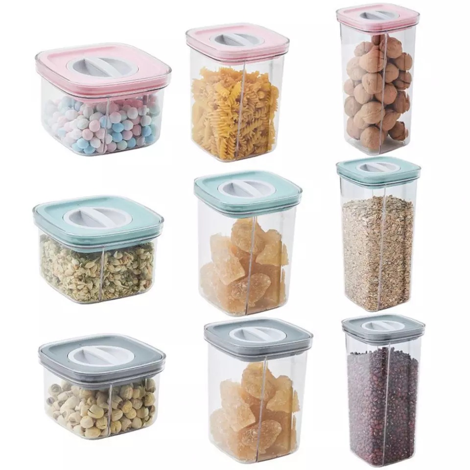 Airtight Food Storage Container Twist Lock Transparent Stackable ...