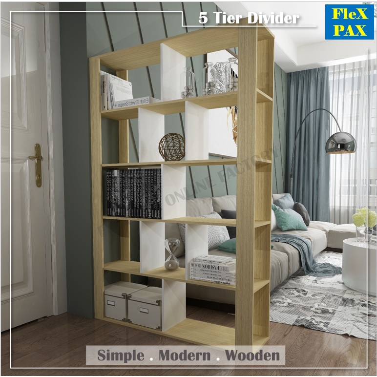 ⭐【Ready Stock】⭐ FlexPax Furniture ⭐5 Tier Divider Cabinet With Shelves ...