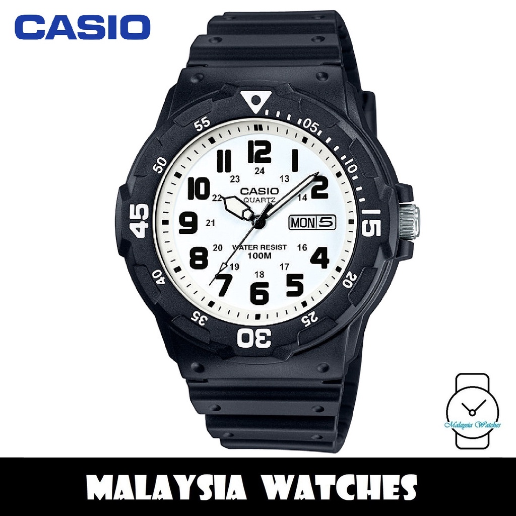 100 Original Casio MRW 200H 7B Quartz Analog White Dial Black