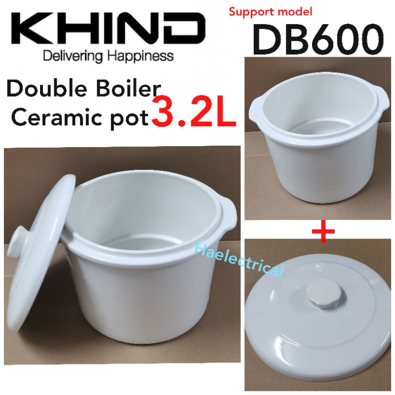 khind Double Boiler ceramic pot with LID DB600 (3.2L) Shopee Malaysia