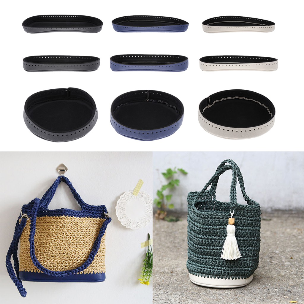 Exceart 1 Pcs DIY Bag Accessories Handmade Knitting Supplies Woven Purse  Strap Leather Handbags Purse Bottom Shaper Bag Shaper Bottom DIY Bag  Material