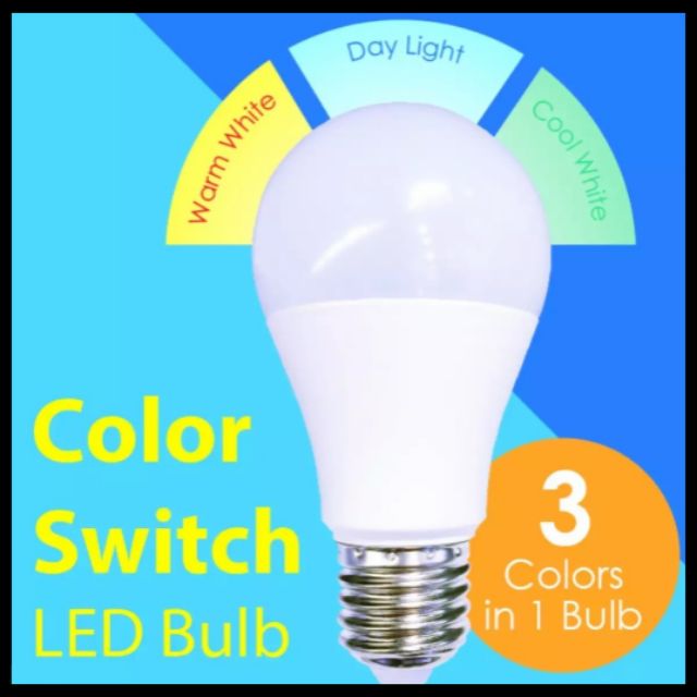 NEW* FFL LED COLOR SWITCH BULB 10W E27 3COLOUR SCENE SWITCH LED BULB ...