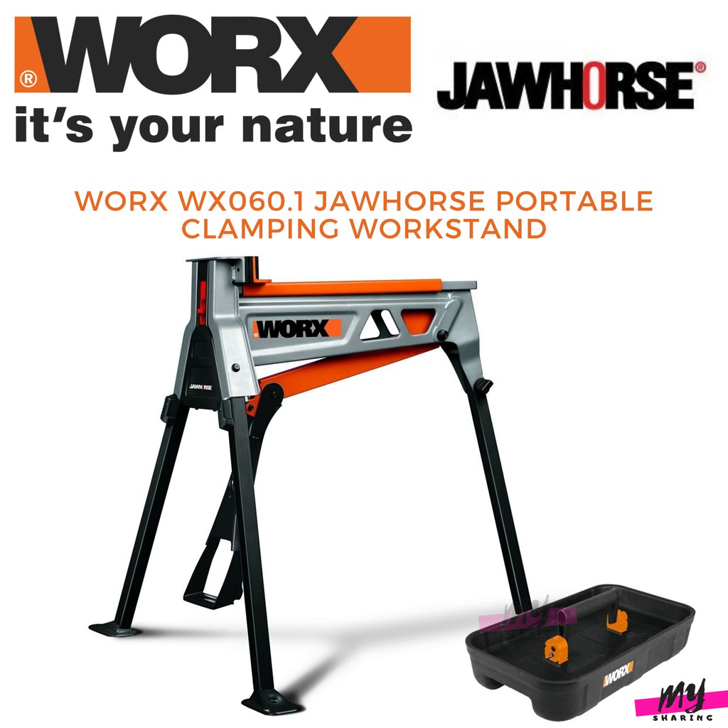 Worx WX060.1 Jawhorse Portable Clamping Workstand Shopee Malaysia