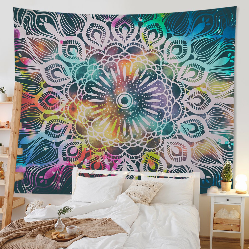 tapestry wall decor mandala watercolor series bedroom decoration background cloth hanging on the wall Shopee Malaysia