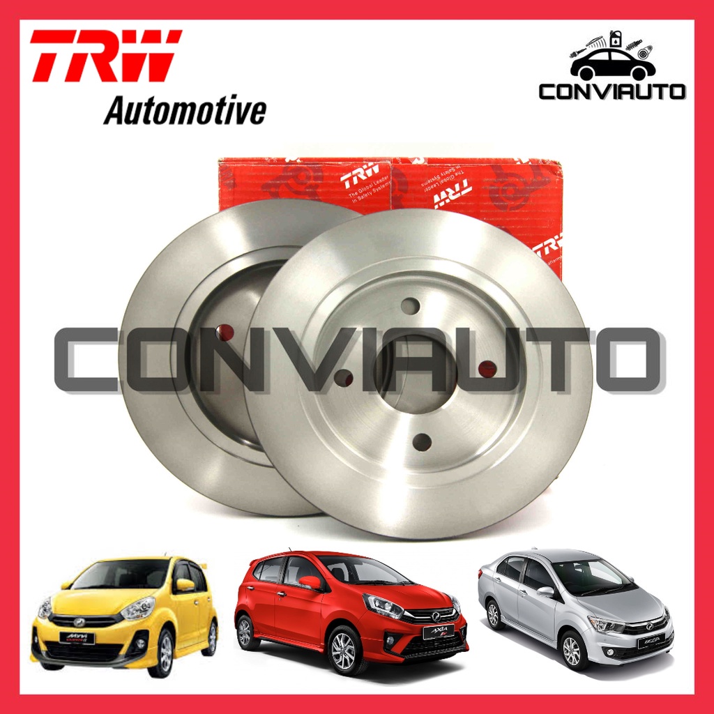 PERODUA MYVI LAGI BEST BEZZA AXIA FRONT TRW BRAKE DISC ROTOR SET