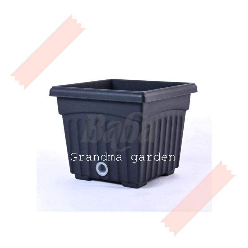 (GG baba) BABA plastic pot SQ-150 1 pc ^ pasu bunga plastik buatan ...