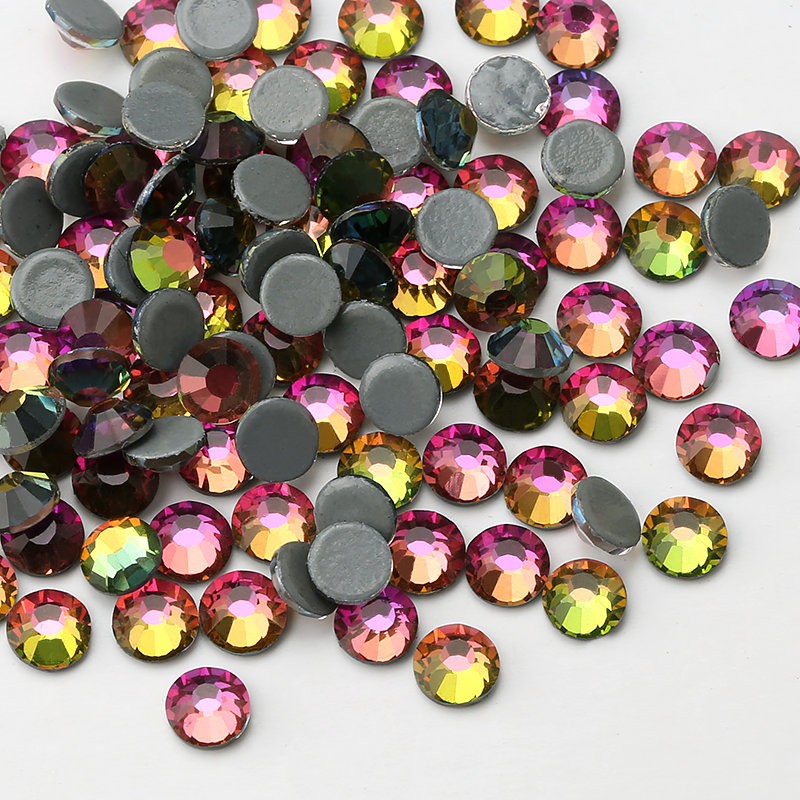 Top quality Rainbow Hot-Fix Rhinestones SS16-SS30 Crystal glass Iron On ...
