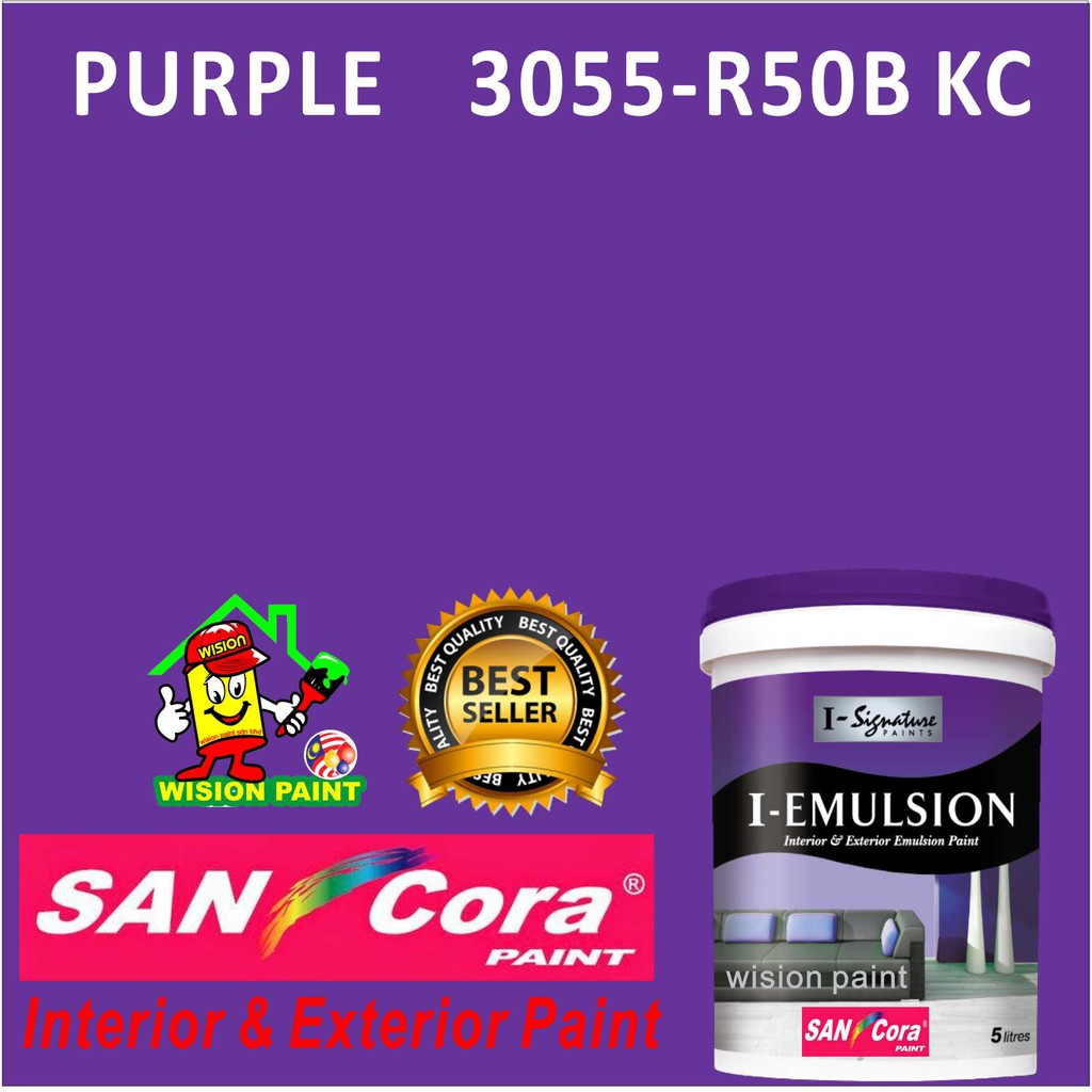 PURPLE 3055R50B KC ( 5L ) SANCORA IEMULSION PAINT FOR INTERIOR AND