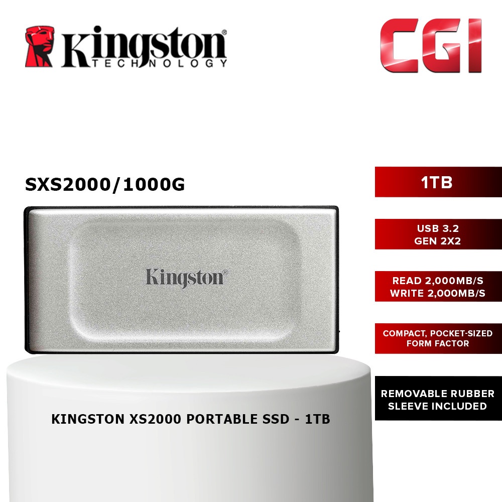 Kingston XS2000 USB 3.2 Gen 2 Pocket Sized Portable External SSD ...