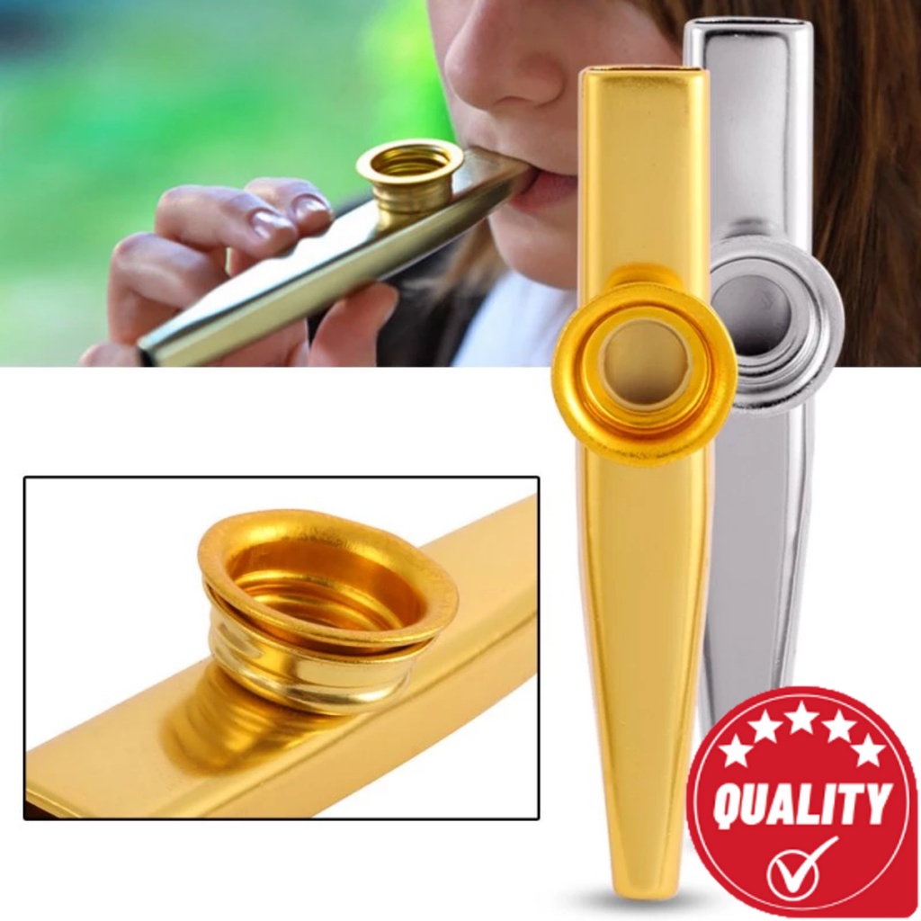 Metal Kazoo Kazoo Flute Diaphragm Mouth Flute Harmonica Shopee Malaysia