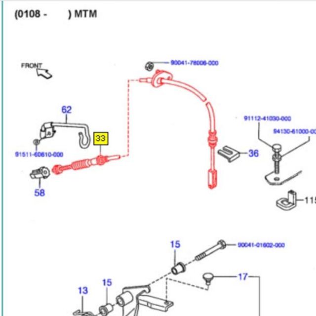 ORIGINAL PERODUA KANCIL CLUTCH CABLE 3134087Z03 Shopee Malaysia