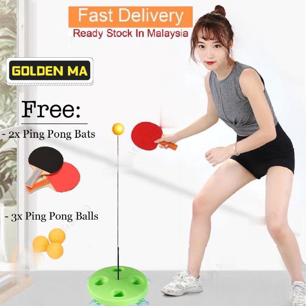 Wood Table Tennis Trainer Upgraded Portable Soft Shaft Training Machine