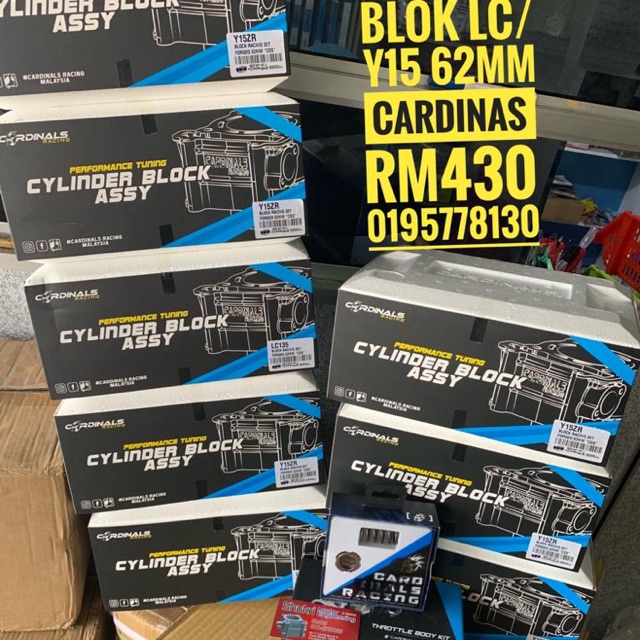 Y15 / LC135 RACING BLOCK SET FORGED PISTON 62MM (CARDINALS) | Shopee ...