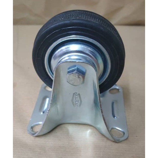 CAP TAHAN BRACKET Roda Mati. Rubber Wheel Castor Rigid. | Shopee Malaysia