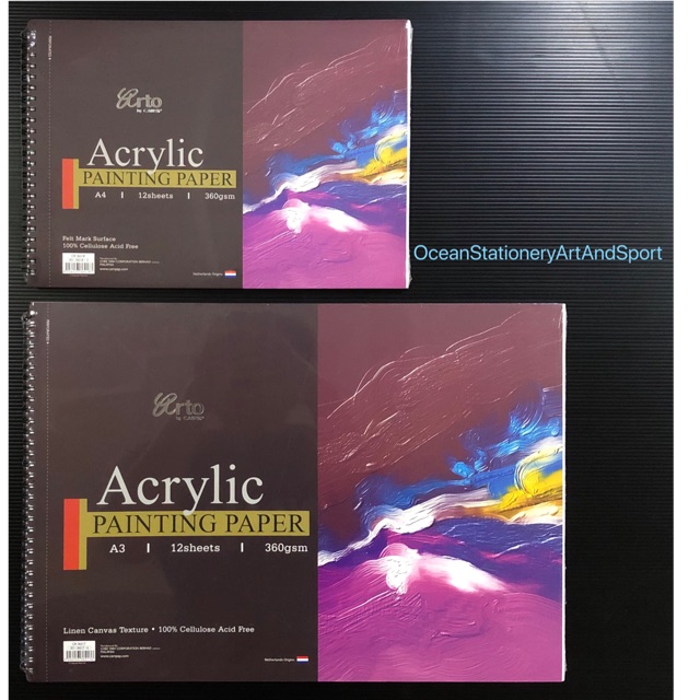 Campap Arto Acrylic Painting Paper Book A3/A4 360gsm