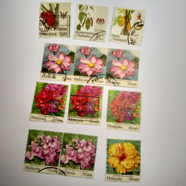 Used stamps (mix) | Shopee Malaysia
