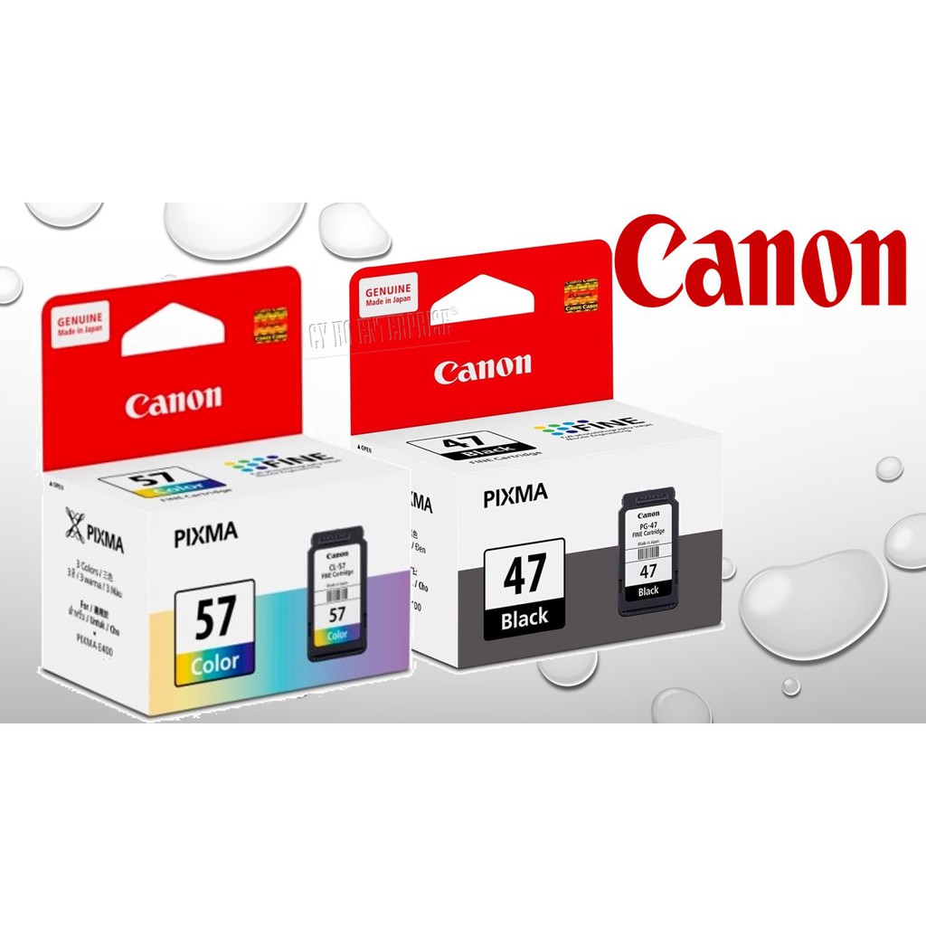 CANON PG47 BLACK / CL57 COLOR INK CARTRIDGE FOR E400/E410/E417/E460