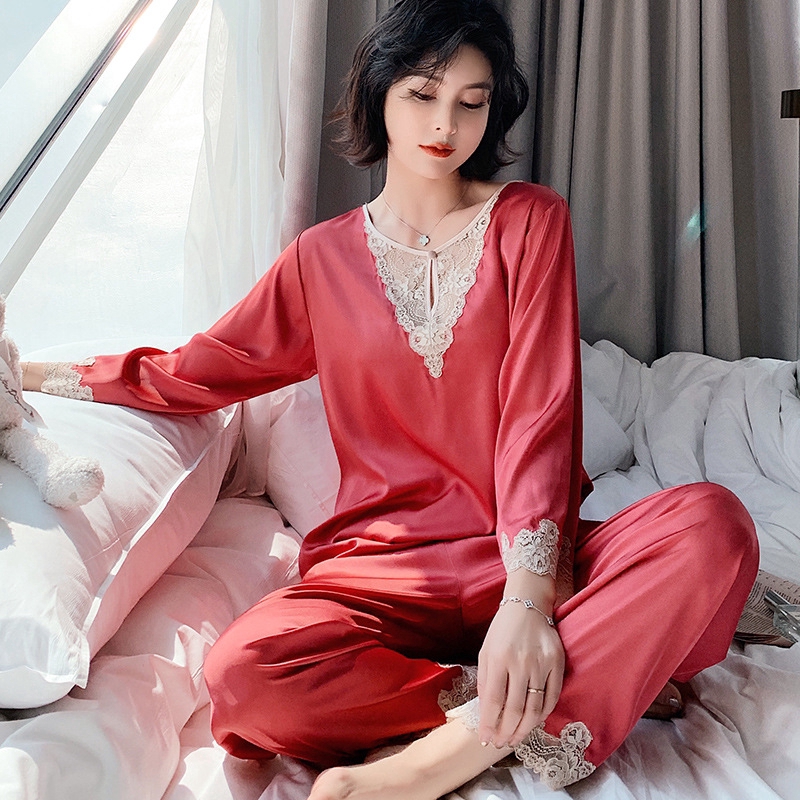 Satin pyjamas outlet shopee